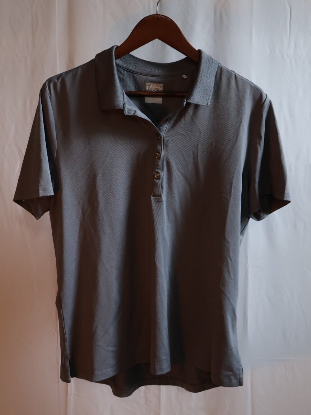 Callaway Gray Opti-Dri Golf Polo Shirt, Size Large